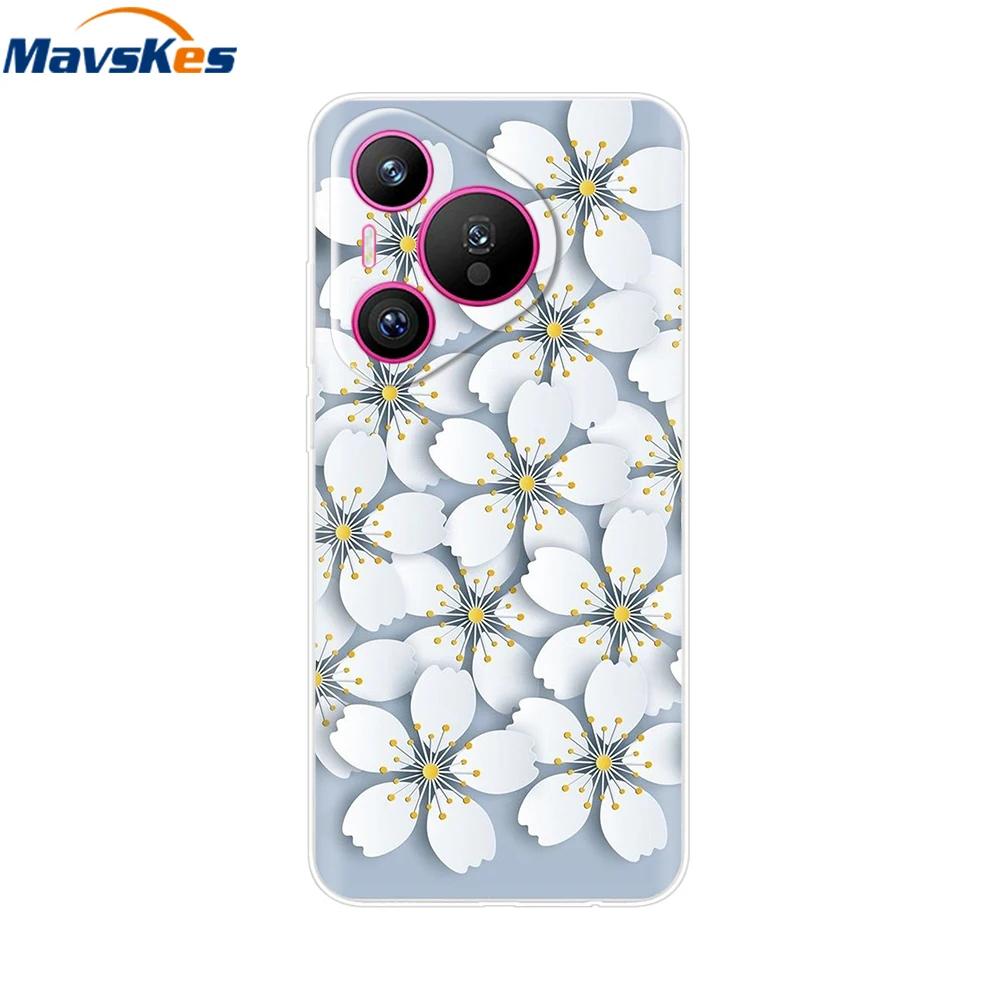 For Huawei Pura 70 Pro Case Pura 70 Clear Back Cover Pretty Girl Bumper Soft TPU Funda For Huawei Pura 70 Pro+ Pura70 Ultra Capa