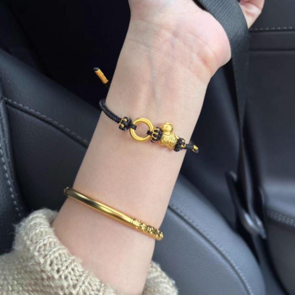 Exquisite Zodiac Metal Horse Bracelet New Year Woven Beaded Bracelet New Year Gift