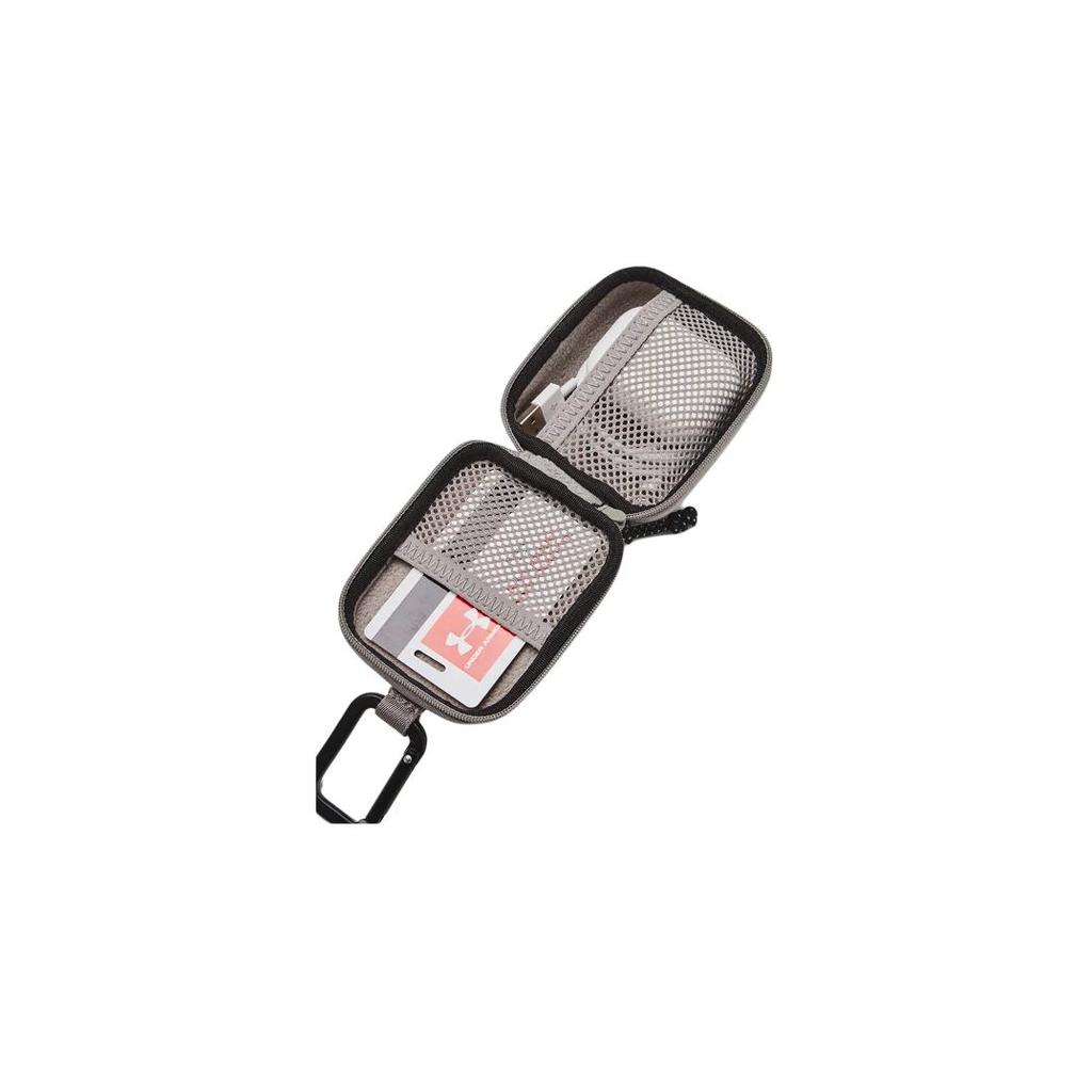 New Under Armour Polyester Bag Charm Coin Purse Mini Unisex White Metal & Black 1378573-294