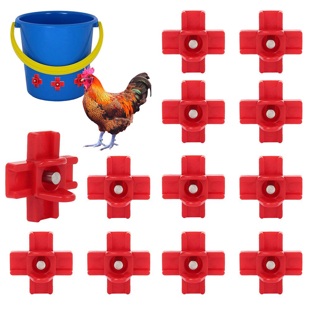 12 Pcs Automatic Chicken Waterer Hens Quail Birds Drinking Bowls Chicken Coop Chick Nipple Drinkers Poultry for Animal Supplies