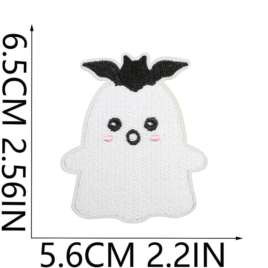 Ghost Embroidery Cloth Sticker Halloween Piao Ghost Patch Sticker Festive Atmosphere Dress Up Embroidery Label Pumpkin Spider Web
