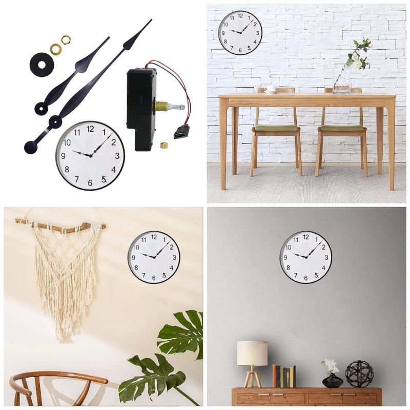 Clock Component Set with Extended Power Cable USB Plug Clock Movement Mechanism Kits Clock Hands Clocks Repair Tool