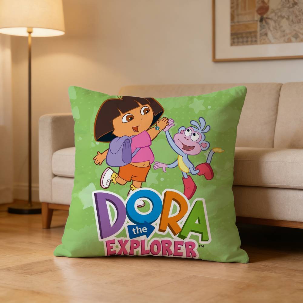 Cute D-Dora The E-Explorer Pillow Case Cushion Cover Throw Pillow Case For Car Sofa
