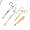 Colorful Body Piercing Pliers Surgical Steel Fix Forceps Tweezers For Septum Cartilage Tongue Body Piercing Clamp Tool