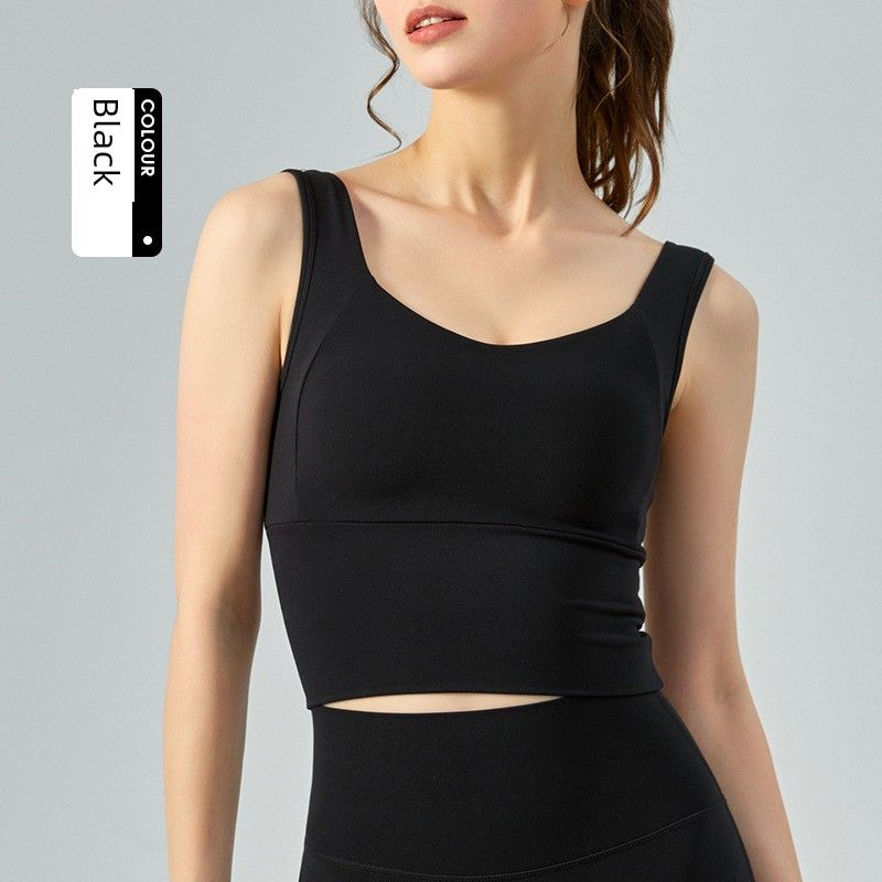 Lu Same Sports Vest Female Outwear Semi-Fixed Cup Running Workout Bra Pilates Training Wear Yoga Vest
