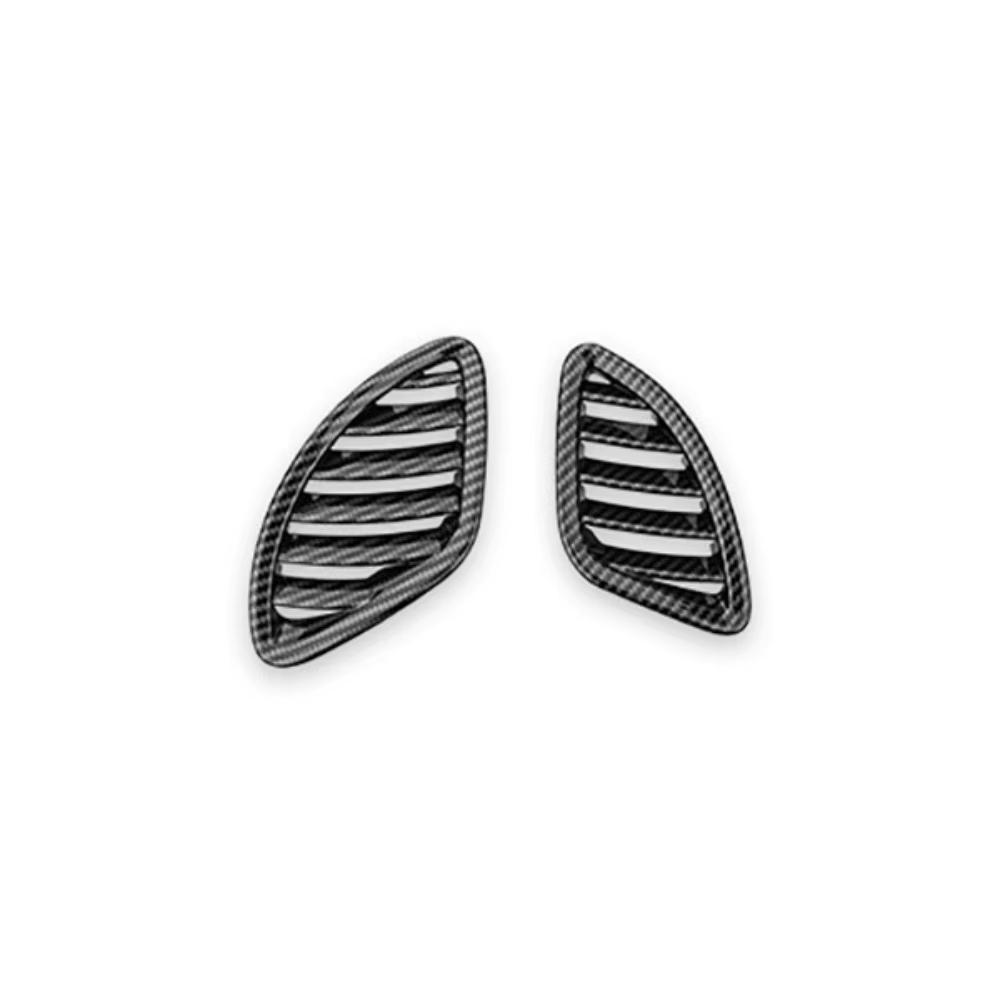 For Kia Stinger 2018- Carbon Fiber Dashboard Upper Air Outlet Cover Air Conditional Defrost Vent Grill Trim Frame LHD/RHD