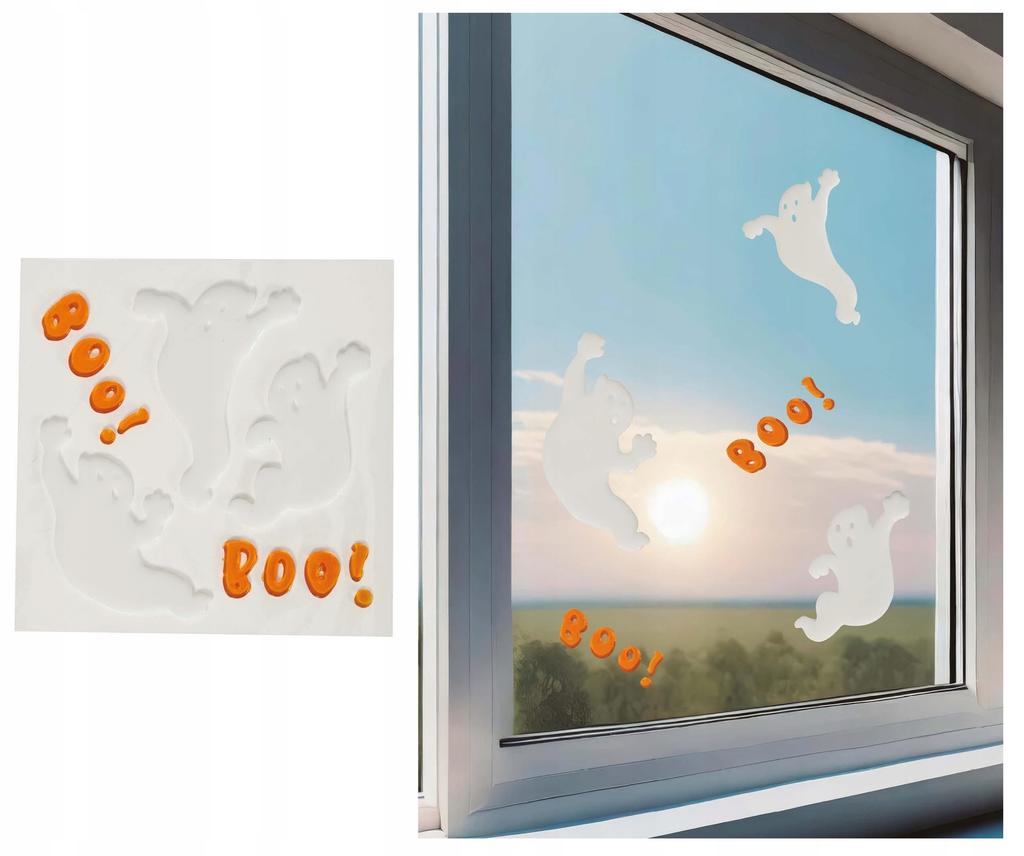 Gel Decoration Window Stickers Ghost Ghouls Boo Halloween Party