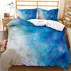 Beach Duvet Cover Set Summer Ocean Bedding Set Hawaiian Marine Sea Waves 3D Print Starfish Polyester Comforter Cover Queen King