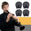 Set mit 4 schwarzen Klarinetten-Daumenstützen, langlebig und bequem, Holzblasinstrument, Gummi-Daumenstützen, komfortables Spielen und reduziert Fingerermüdung