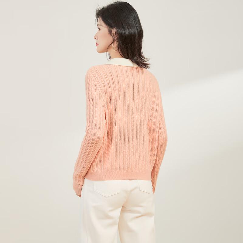 JinJu Women's Merino Wool Blend Button-Front Knit Cardigan