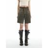 Thelight Camouflage Burr Casual Denim Shorts