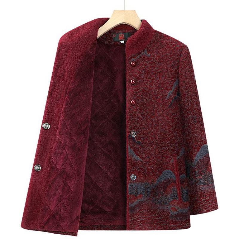 Winter mink velvet jacket women's velvet thickened cotton-padded clothes old lady clothes