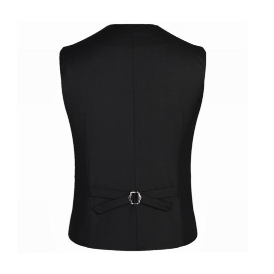 Draktvest Ermeløs Lommer Ensfarget Enkel Herre Formell Business Vest Arbeidsklær