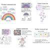 Reflective Rainbow Glass Stickers Colorful Flower Decals Sunlight Dispersing Window Films PVC Clings for Home Decors