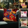 Japanese Traditional Shrine Ritual Prints Pillow Case Comfort Sofa Bed Silky Elegant Invisible Zipper Decorative Cushion Cover