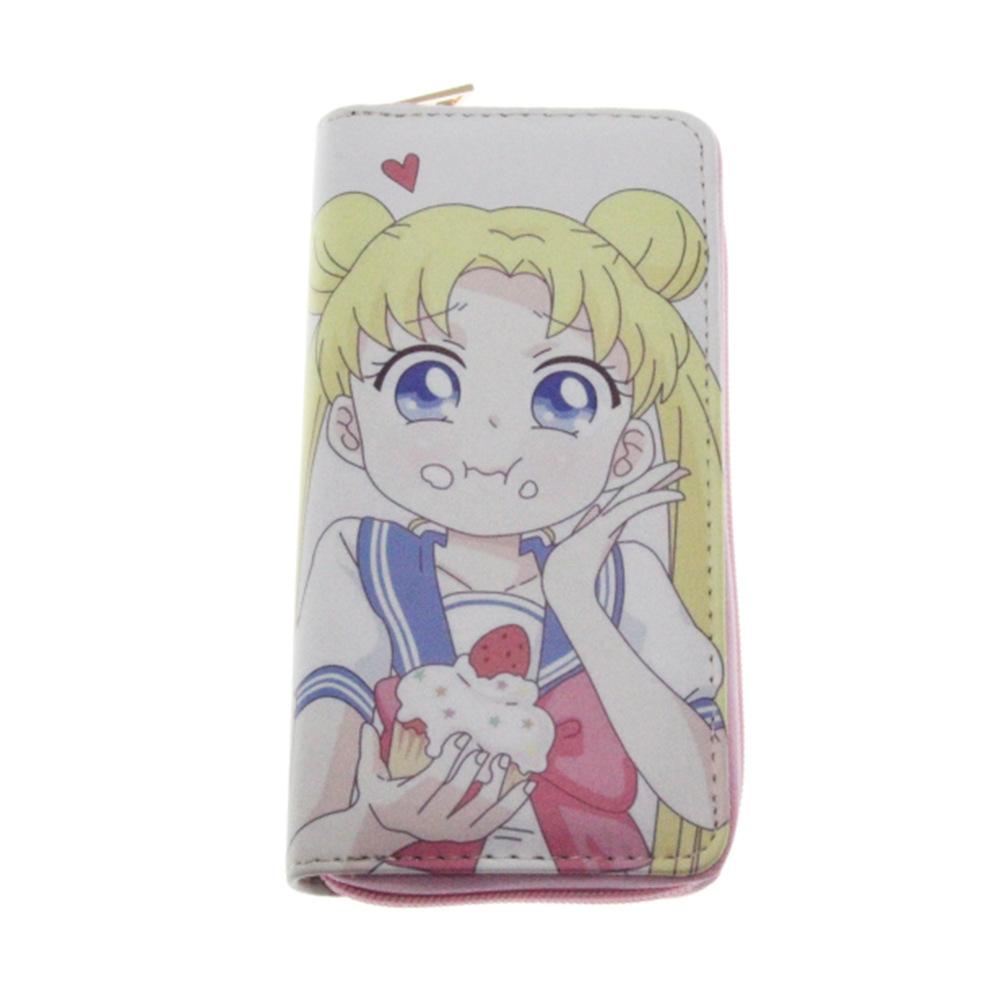 

Анимационный периферийный двухмерный мультяшный кошелек с длинной молнией, кошелек-клатч