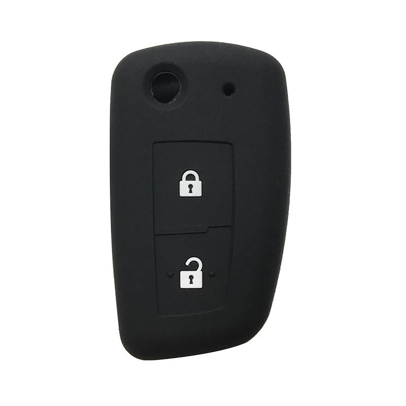 

Car Key Fob Cover Case Cap For Nissan Sunny Qashqai J11 X-trail Murano Kashkay Juke Flip Folding Remote 2buttons Silicone Case чорний