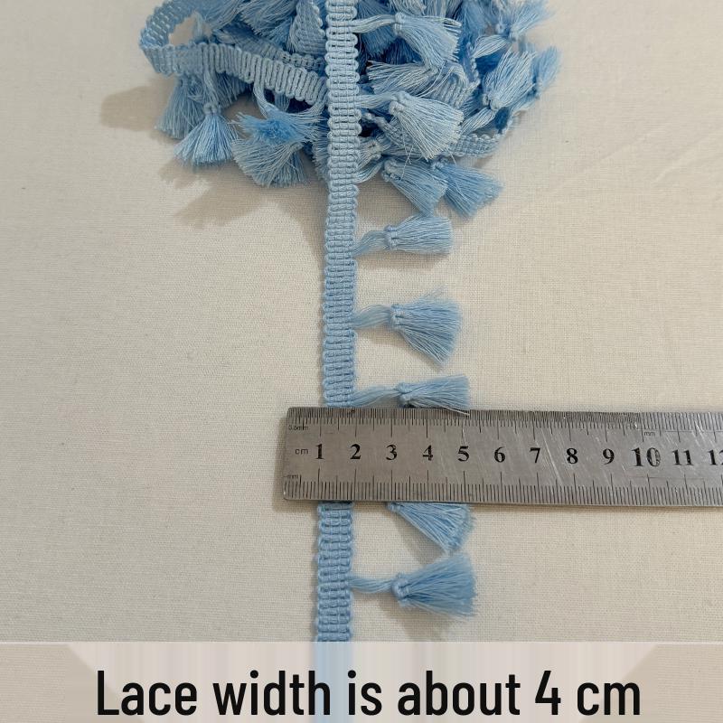 Polyester Fringe Lace Trim for DIY Crafts, Tablecloths, and Curtains