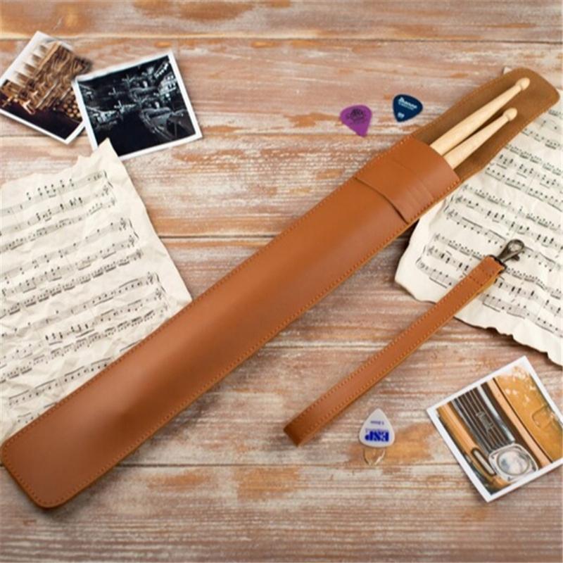 Drumstick Protective Case PU Leather Portable Drumsticks Storage Pouch Waterproof Drum Stick Bag Easy to Carry