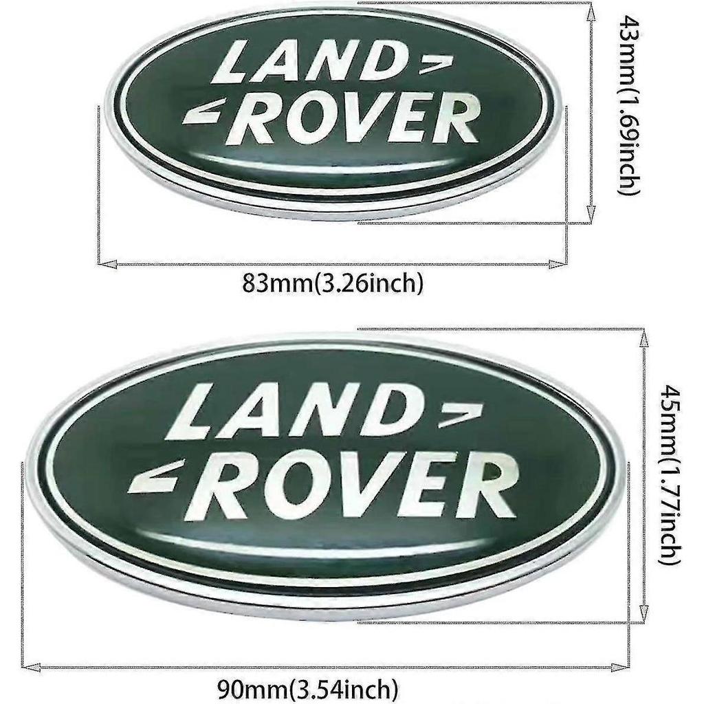 2 adet Land Rover Izgara Rozeti Bagaj Kapağı Oval Rozet Etiketi Uyar, Land Rover Range Rover Rozet İsimliği Uyar (koyu yeşil)