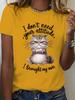 TXWomenS I Dont Need Your Attitude I Have My Own Funny Cat Graphic T-Shirt Crew Neck Short Sleeve Tee Cartoon Print Cat Shirt
