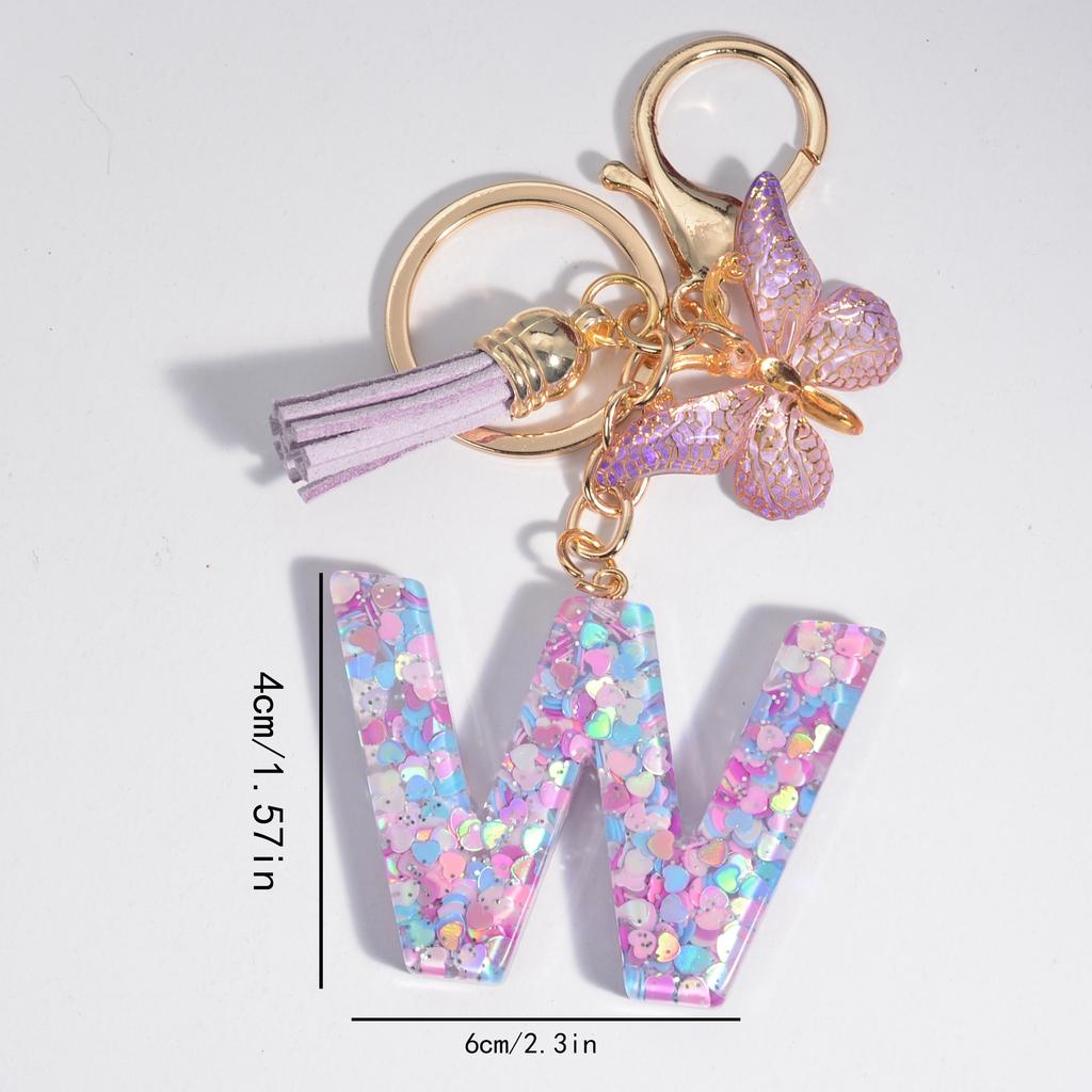 Schmetterling Brief Schlüsselanhänger Anhänger Schlüsselanhänger, Mädchen Accessoires, Schultaschenanhänger