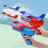 Foam Airplane Toy with Launcher 2 Flight Modes No Batteries Required Fun Long Easy Assembly Kids Outdoor Catapult