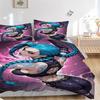 3Pcs Blue Hair Warrior Bedding Sets For All Sizes New 3D Printed Bed Cover Comforter Duvet Cover Pillowcase Bedroom Decoration