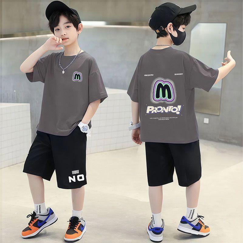 Summer Children's Clothing Sports Short Sleeved Loose New Set
