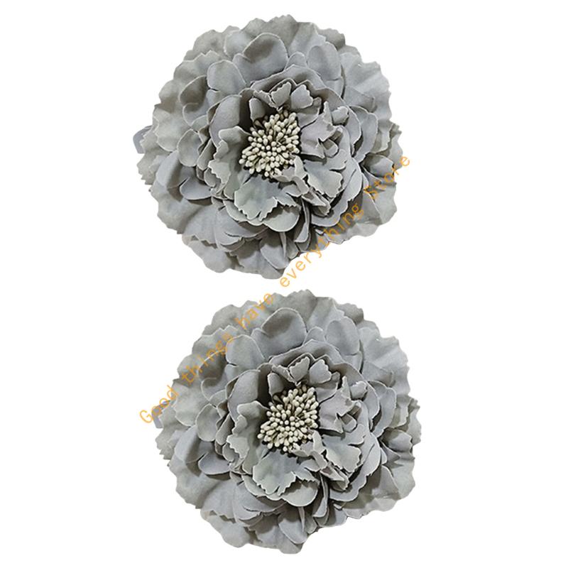55KF 2PCS Large Floral Curtain Tiebacks Simulated Fabric Flower Curtain Ties for Indoor and Outdoor Modern Home Decoration