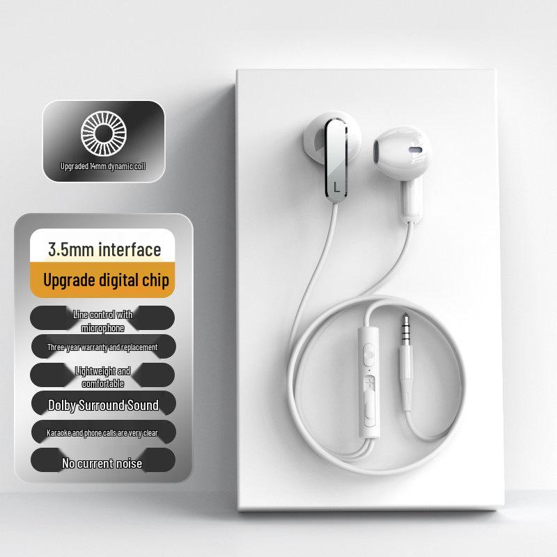 Wired Noise-Cancelling In-Ear Headphones with Type-C Interface - High-Quality Sound & Heavy Bass for Gaming and Music on Phones & Tablets