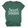 Soccer Mom European and American Crew Neck Women's Casual Loose Short-sleeved eBay Foreign Trade Spot Large Size Comfortable T-shirt