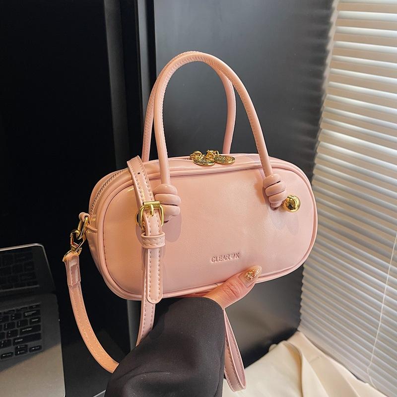 Premium Bag Women's Spring Summer 2025 New Retro Shoulder Messenger Bag Casual Niche Portable Bowling Bag