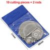 12 Pieces Abrasive Cutting Disc Kit, Diamond Coated Rotary Attachments with Mandrel for Multipurpose Material Processing