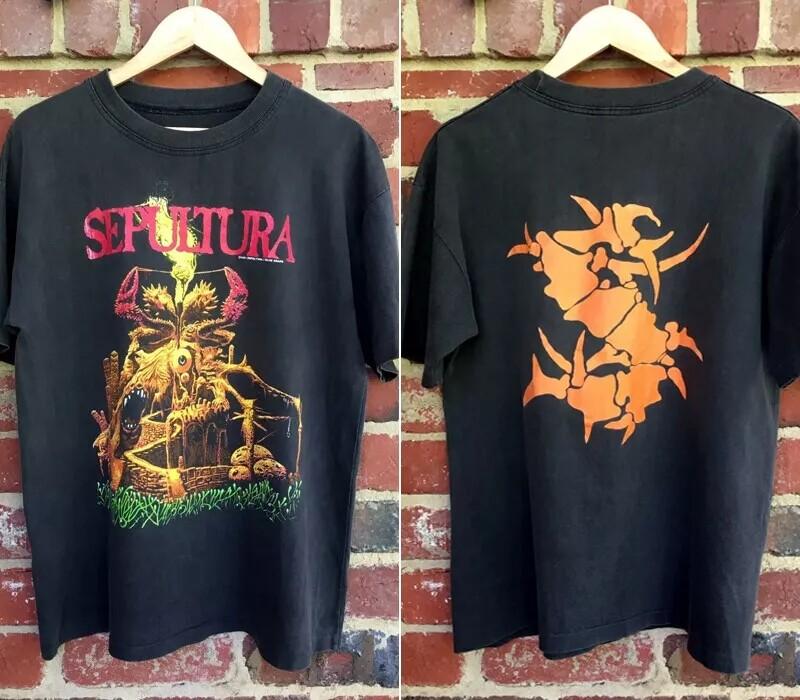 

Sepultura Arise Группа 90-х Ретро Стиль 2 Стороны Черная Унисекс Футболка Для Мужчин Женщин Унисекс Футболка L