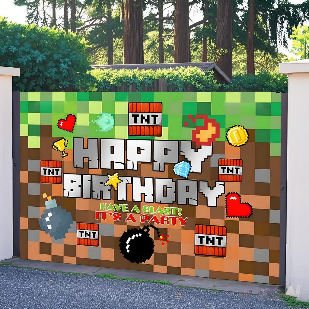 New High-Definition Birthday Party Backdrop - Spray Painted Venue Decoration