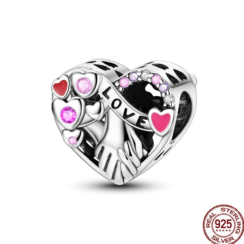 100% Copper Love Blessing Emotional Heart Shaped Beaded Beads Suitable For 3Mm Original Bracelet Diy Jewelry