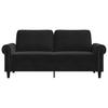 Vidaxl 2-Seater Sofa, Black, 140 Cm, Upholstered In Velvet