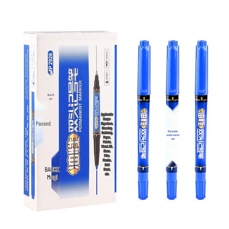 BAOKE MP2926 Quick-Dry Twin-Tip Marker Pen