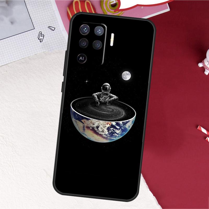 Planet Astronaut Case For Oppo A17 A57 A77 A74 A54 A94 A78 A98 A18 A60 A80 A40 A38 A58 A96 A76 A16 A15 A5 Pro