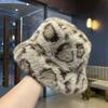 Leopard Print Fur Hat Women Windproof Keep Warm Headgear Fur Fisherman Hat Female Faux Fur Thick Winter Hat Lady Hat