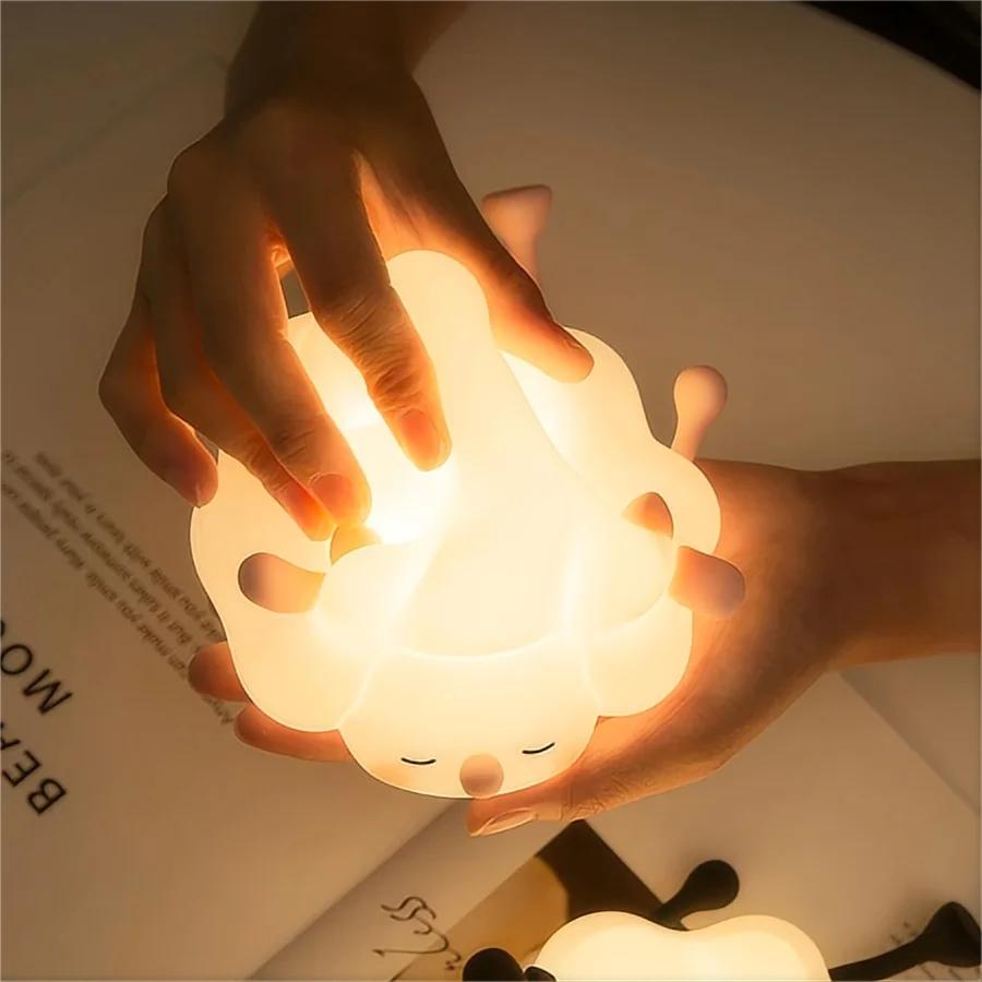 Animal Led Night Light Rechargeable Dimmable Silicone Table Lamp Children's Night Light for Nursery Bedroom Cute Birthday Gift