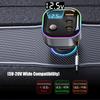 High Power Car Charger PD65W Retractable USB C Cable with 18W USB A /Type C Port Voltages Display Intelligent Protections