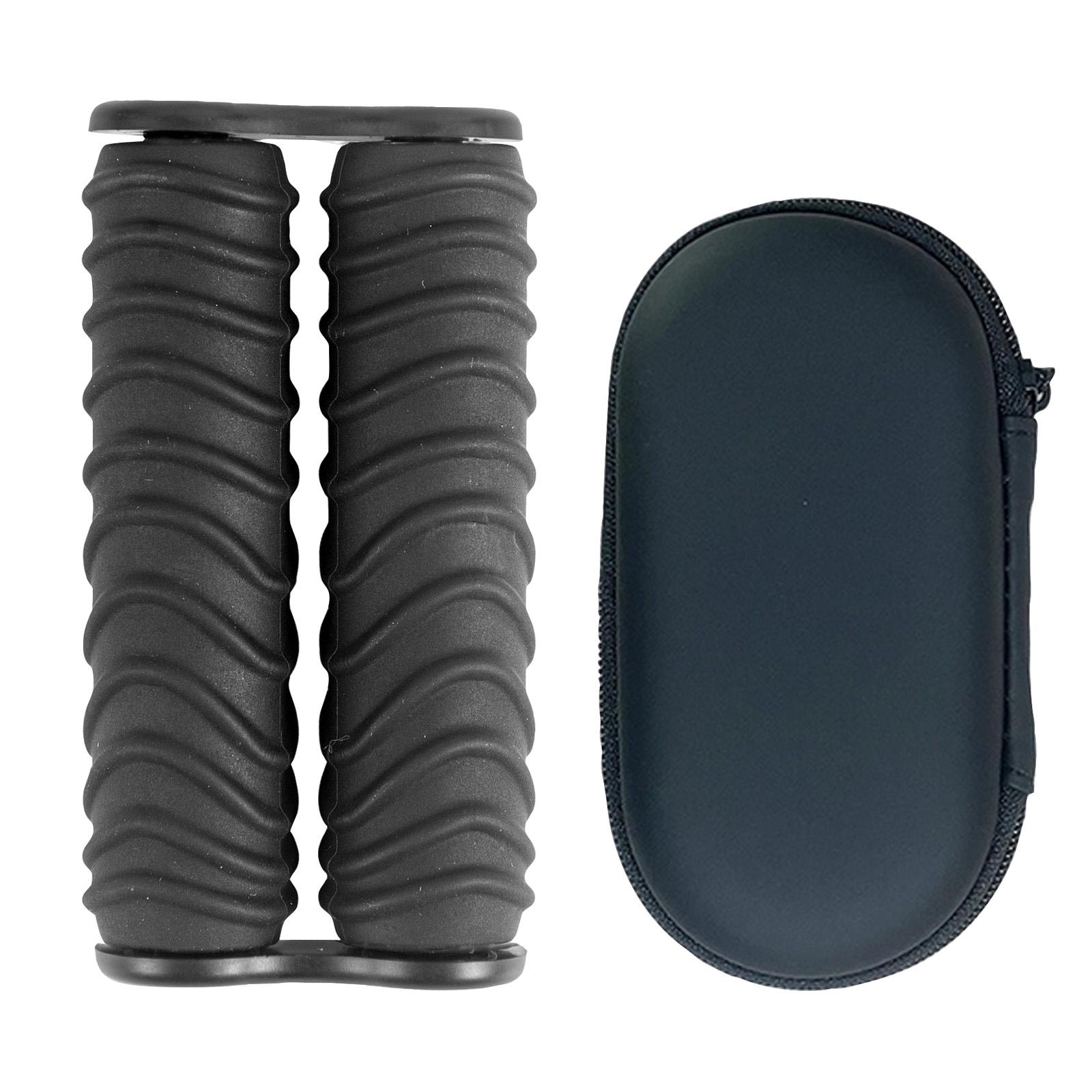 

Silicone Hand Grip Strengthener with Double Roller Design and Portable Carrying Case for Effective Stress Relief and Muscle Training One Size