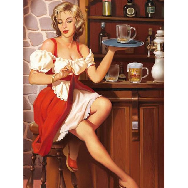 5D-Diamant-Stickerei, Porträt, Diy-Diamant-Gemälde, südafrikanisches Mädchen, komplett, rund, quadratisch, Diamant, Heimdekoration, Strass-Bild