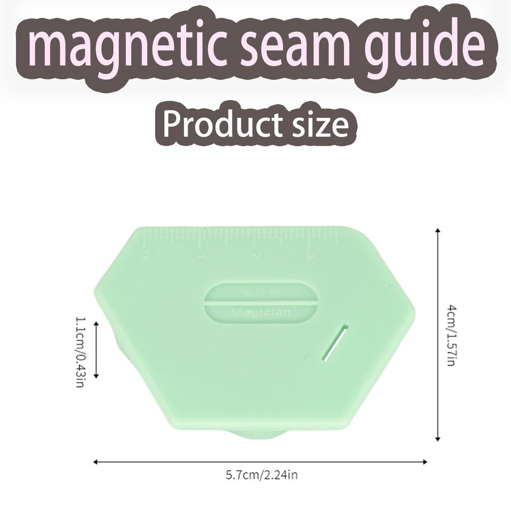 1/2/3 STÜCK Magnetische Nahtführung Nähmaschinenzubehör Rutschfeste Griff-Führung Magnete Positionierungswerkzeug Multifunktionslineal Saumformer