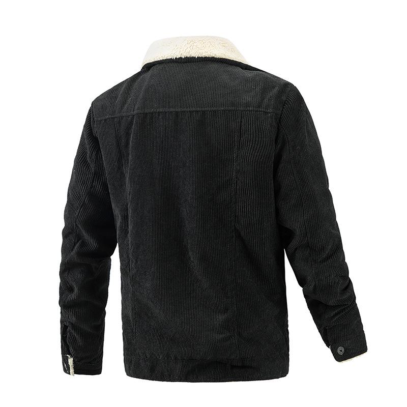 Men's Corduroy Fleece-Lined Jacket - Autumn/Winter 2025 Trendy Casual Outerwear.