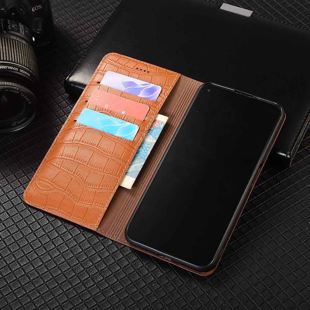 Crocodile Belly Genuine Leather Flip Case For Asus Zenfone 5 5Z 6 7 8 9 10 11 12 ZS620KL ZE620KL ZS630KL Pro Flip Ultra Wallet