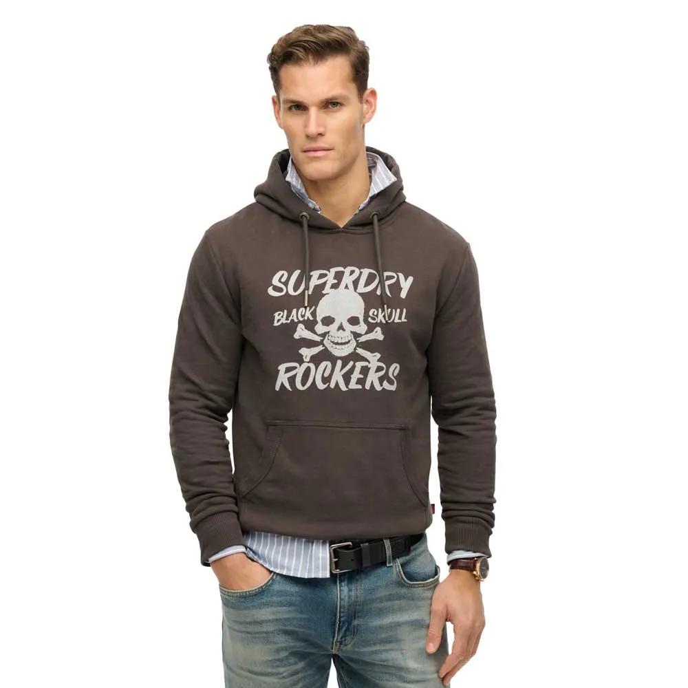 Superdry Толстовка с капюшоном Black Skull EU L