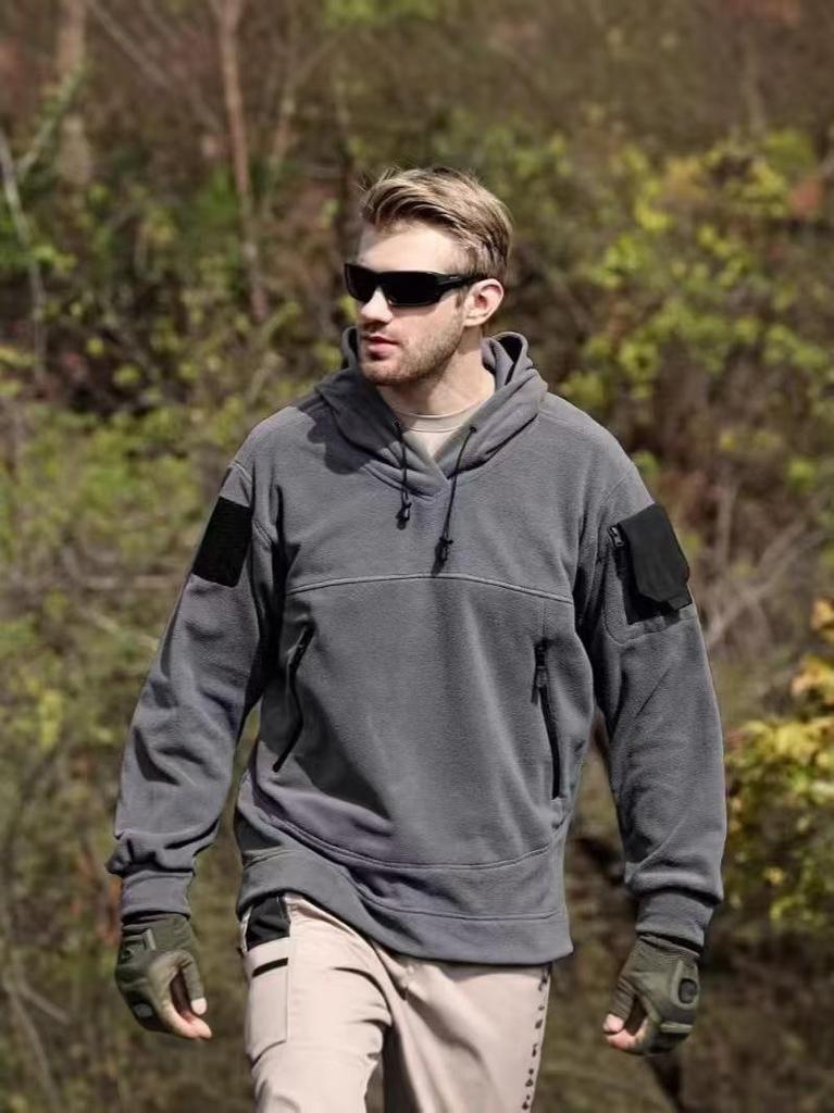 2025 Men's Tactical Hooded Fleece Sweatshirt for Fall/Winter